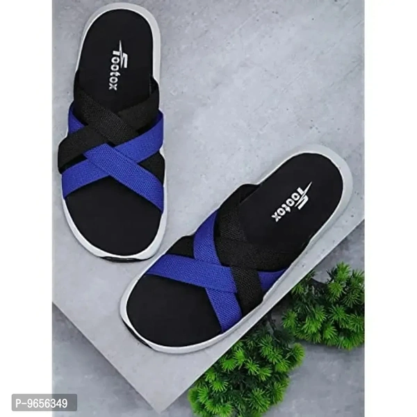 FOOTOX BE YOUR LABEL Men's Flipflop & Slipper FMAS-01 - 5UK, Blue