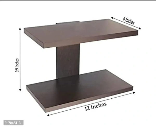 I SHAPE Wooden Wall Shelf - Floating Storage Rack for Living Room