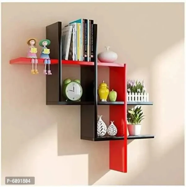 Wooden wall shelves