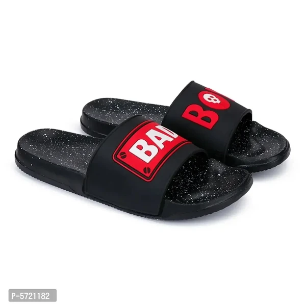 Stylish EVA Bad Boy Slipper (Pack of 1 Pair) - Black, 7UK