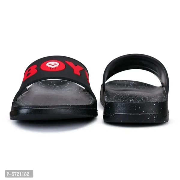 Stylish EVA Bad Boy Slipper (Pack of 1 Pair) - Black, 8UK