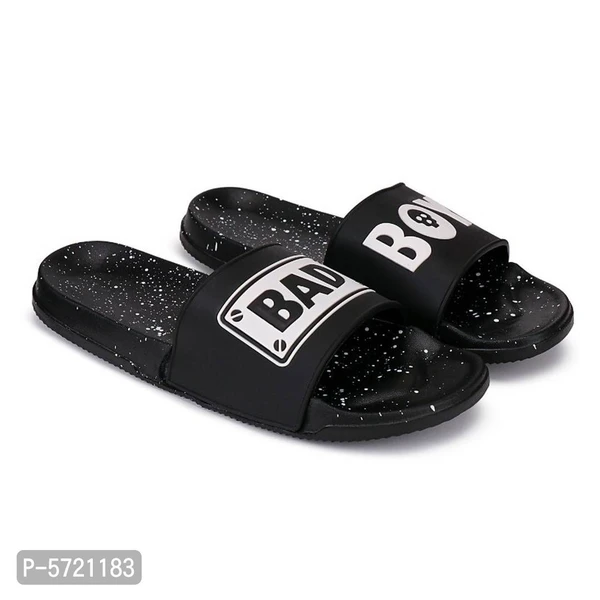 Stylish EVA Bad Boy Slipper (Pack of 1 Pair) - Black, 7UK