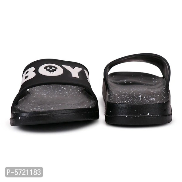 Stylish EVA Bad Boy Slipper (Pack of 1 Pair) - Black, 10UK