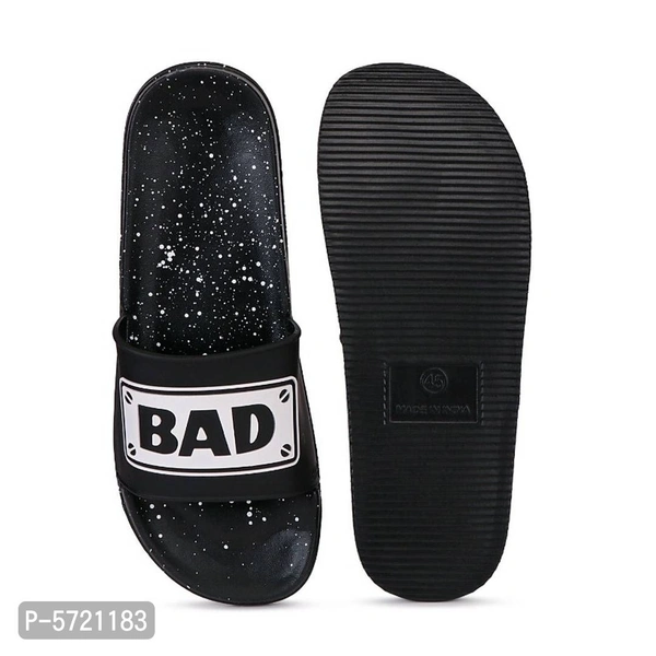 Stylish EVA Bad Boy Slipper (Pack of 1 Pair) - Black, 10UK