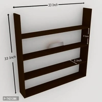 Shelf Organizer -4 Tier Storage Shelf with Adjustable Wall Mounted Shelf Rack, USE for Bathroom,Bedroom, Kitchen Rack, Living Room Wooden, MDF (Medium Density Fiber) Wall Shelf