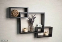 "Wooden Wall Mounted Floating Shelf with 3 Shelves – Display Rack for Living Room, Bedroom, Office