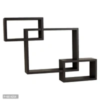 "Wooden Wall Mounted Floating Shelf with 3 Shelves – Display Rack for Living Room, Bedroom, Office