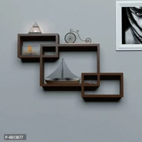 "Wooden Wall Mounted Floating Shelf with 3 Shelves – Display Rack for Living Room, Bedroom, Office