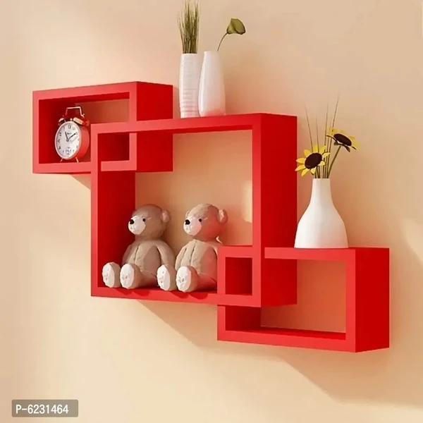 Interlock Wall Shelves Set Of 3 For Living Room Decor And Wall Decor Enterscting Wall Shelf For Home and Office