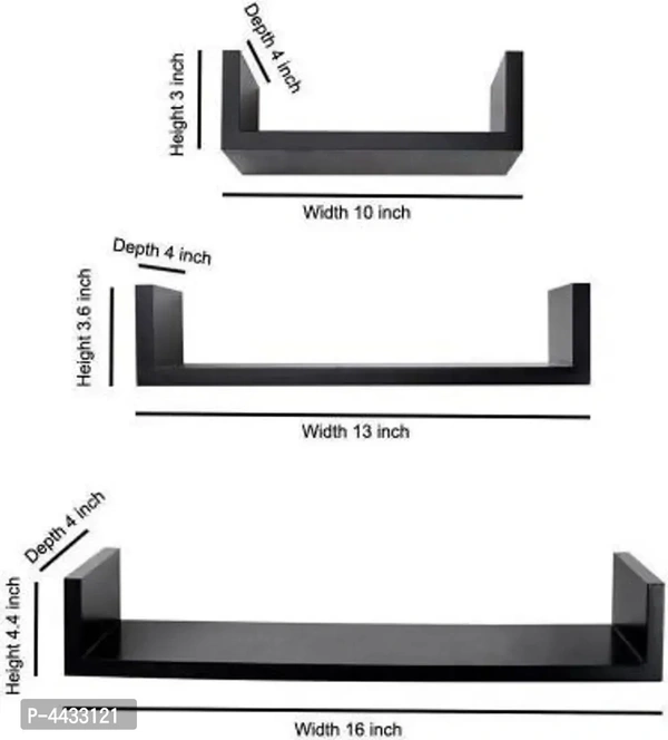 Stylish Wooden Wall Decorative Rack Shelves
