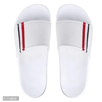 PERY-PAO Mens Combo Comfort Sliders Flip-Flops - White, 9UK