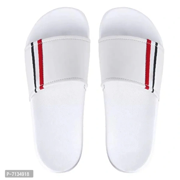 PERY-PAO Mens Combo Comfort Sliders Flip-Flops - White, 9UK
