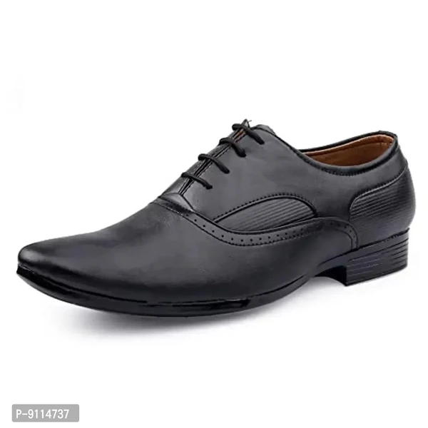 ROCKFIELD Men's Synthetic Leather Formal Shoes for Men's/Office Wear Formal Shoes for Boys 770 - Black, 6UK