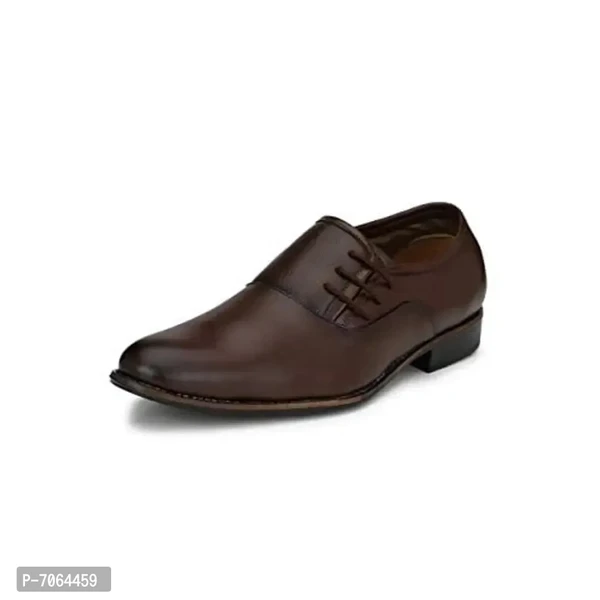 SIR CORBETT Men's Synthetic Side lace Formal Wear, Shoes - Brown, 10UK