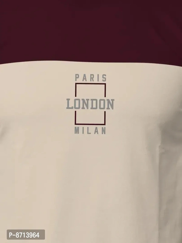 Trendy Front and Back Printed Full Sleeve / Long Sleeve Tshirt for Men - Maroon, 2XL