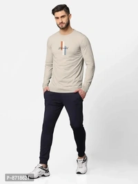 Trendy Front and Back Printed Full Sleeve / Long Sleeve Tshirt for - 2XL