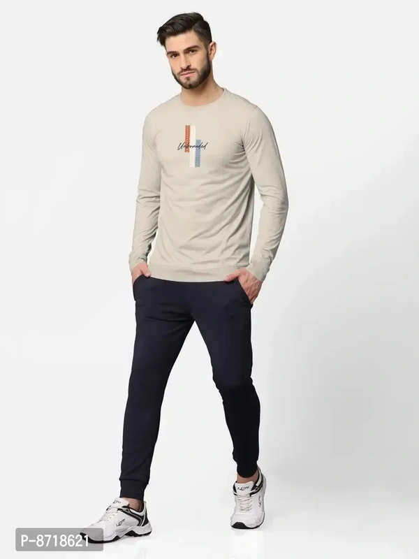 Trendy Front and Back Printed Full Sleeve / Long Sleeve Tshirt for - 2XL
