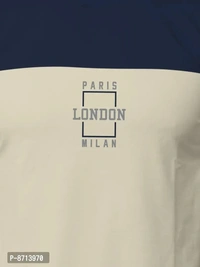 Trendy Front and Back Printed Full Sleeve / Long Sleeve Tshirt for Men - Navy Blue, M