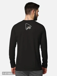 Trendy Front and Back Printed Full Sleeve / Long Sleeve Tshirt for Men - Black, M