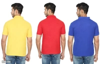 Cotton Blend Polo T-Shirt Pack Of 3 - M