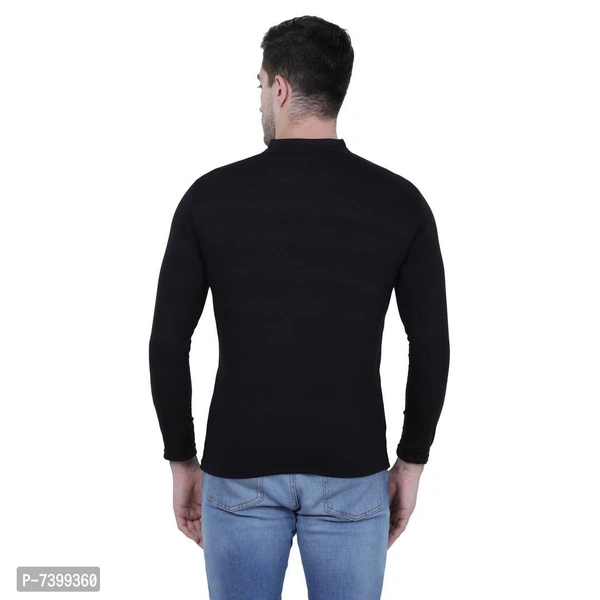 Stunning Cotton Blend Solid Henley Tees For Men- Pack Of 3 - L