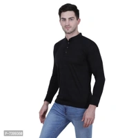 Stunning Cotton Blend Solid Henley Tees For Men- Pack Of 3 - 2XL
