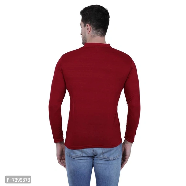 Stunning Cotton Blend Solid Henley Tees For Men- Pack Of 3 - M