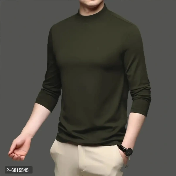 Trendy Polyester Sports Wear Turtle Neck T-Shirt For Men Pack Of 3 - L