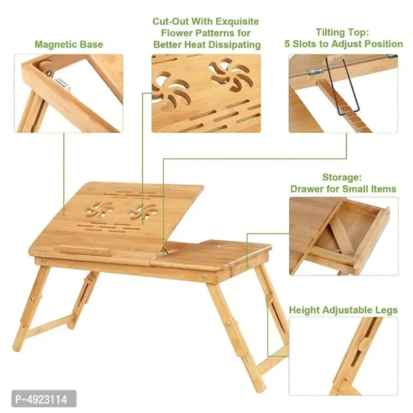 Multipurpose Wooden Laptop Table for Laptop/Study/Reading/Eating