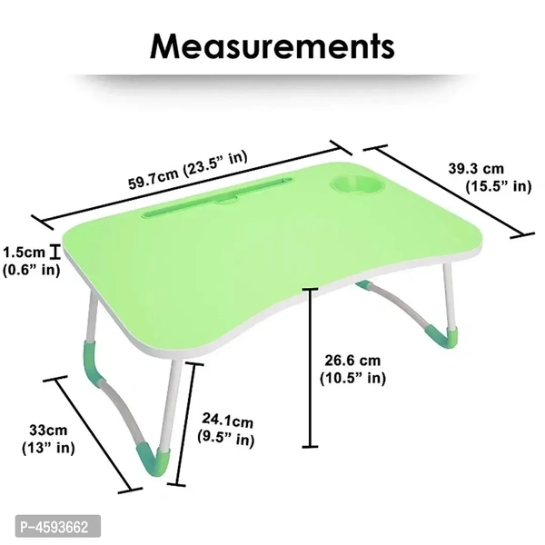 Foldable Multi-Function Portable Laptop Study Table Bed Table Kids Study Table Mini Table Wooden Table - HQMPTCUP-GR