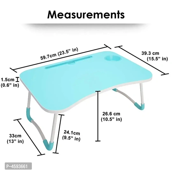 Shopper52 Foldable Multi-Function Portable Laptop Study Table Bed Table Kids Study Table Mini Table Wooden Table - HQMPTCUP-BU