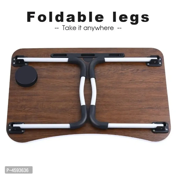 Shopper52 Foldable Multi-Function Portable Laptop Study Table Bed Table Kids Study Table Mini Table Wooden Table - HQMPTCUP-BR