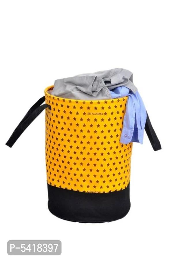 SH NASIMA MANUFACTURER 45 L STAR,YELLOW Laundry Basket (Non Woven) PCAK OF 01