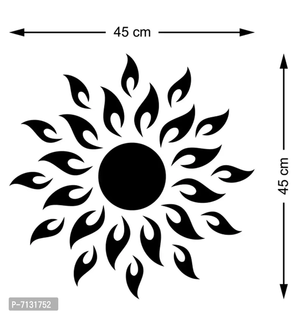 Designer 1.5 Feet, Sun Silver, 1.5 Feet, Acrylic Mirror Wall Decor Sticker For Wall