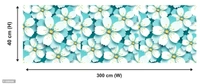 WallDaddy Wallpaper Model (BlueFlower) Extra Large Size (40x300)CM For Bedroom, Drawing Room, Kidsroom, Walls, Doors, Furniture etc