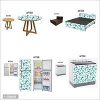 WallDaddy Wallpaper Model (BlueFlower) Extra Large Size (40x300)CM For Bedroom, Drawing Room, Kidsroom, Walls, Doors, Furniture etc