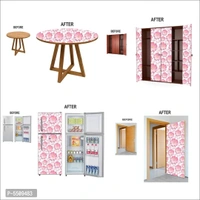 WallDaddy Wallpaper Model (LovelyPinkFool) Extra Large Size (40x300)CM For Bedroom, Drawing Room, Kidsroom, Walls, Doors, Furniture etc