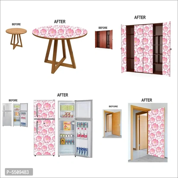 WallDaddy Wallpaper Model (LovelyPinkFool) Extra Large Size (40x300)CM For Bedroom, Drawing Room, Kidsroom, Walls, Doors, Furniture etc