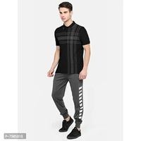 BULLMER Mens Regular Fit Printed Polo Collared Tshirt - Black, 2XL