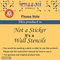Willson Wall Stencil Reusable DIY Wall Painting for Home, Office (White, Plastic Sheet) 12x18 Inch WS-1077hellip;