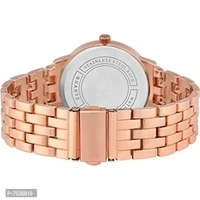 Acnos Branded Rose Gold Diamond Watch with Small Shape Heart Rose Gold Bracelet for Girls Watch for Women Pack of 2