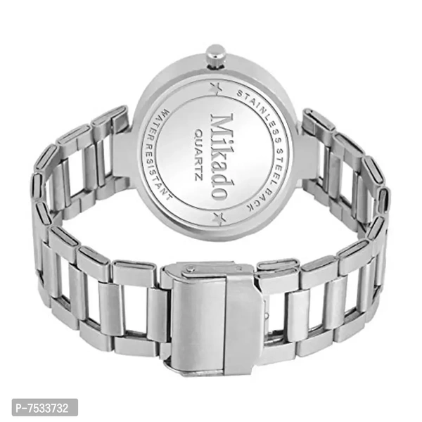 Mikado Analog Molly Fashion Metal Chain Girls Watch (White )