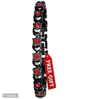 Acnos Brand Black Heart in Red Diamond Shape Belt Bengle White Dial with Bracelet Analog Girls Watch for Women