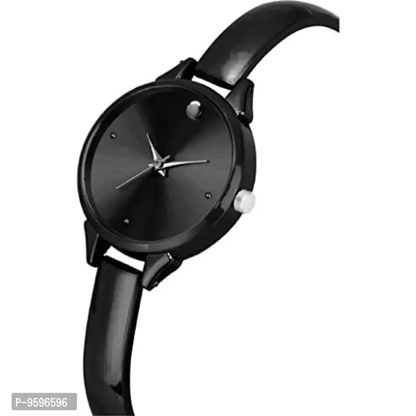 Zuperia Combo of Crystal Glass Leather Strap Watch and Bangle Analog Watch for Girls and Women