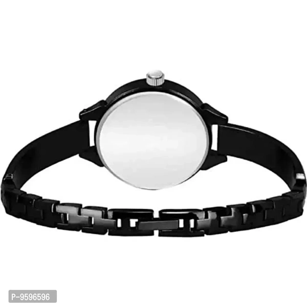 Zuperia Combo of Crystal Glass Leather Strap Watch and Bangle Analog Watch for Girls and Women