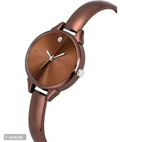 Zuperia Combo of Crystal Glass Leather Strap Watch and Bangle Analog Watch for Girls and Women