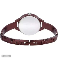 Zuperia Combo of Crystal Glass Leather Strap Watch and Bangle Analog Watch for Girls and Women