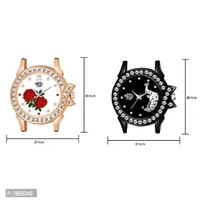 Swadesi Stuff White Black Color Analogue Watch for Women Girls - Combo of 2 Watches