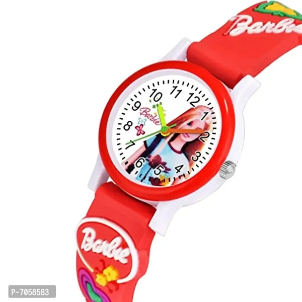 Swadesi Stuff Analogue White Dial Kids Watch for Girls (Pink RED)