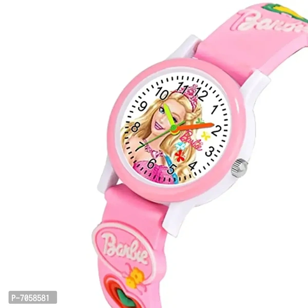 Swadesi Stuff Analogue White Dial Kids Watch for Girls (Pink Purple)